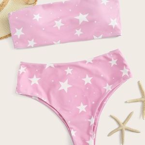 Shein pink star bathing suit